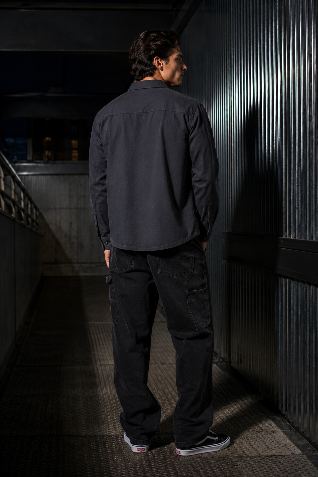 Windsor 42 twill overshirt back or construction