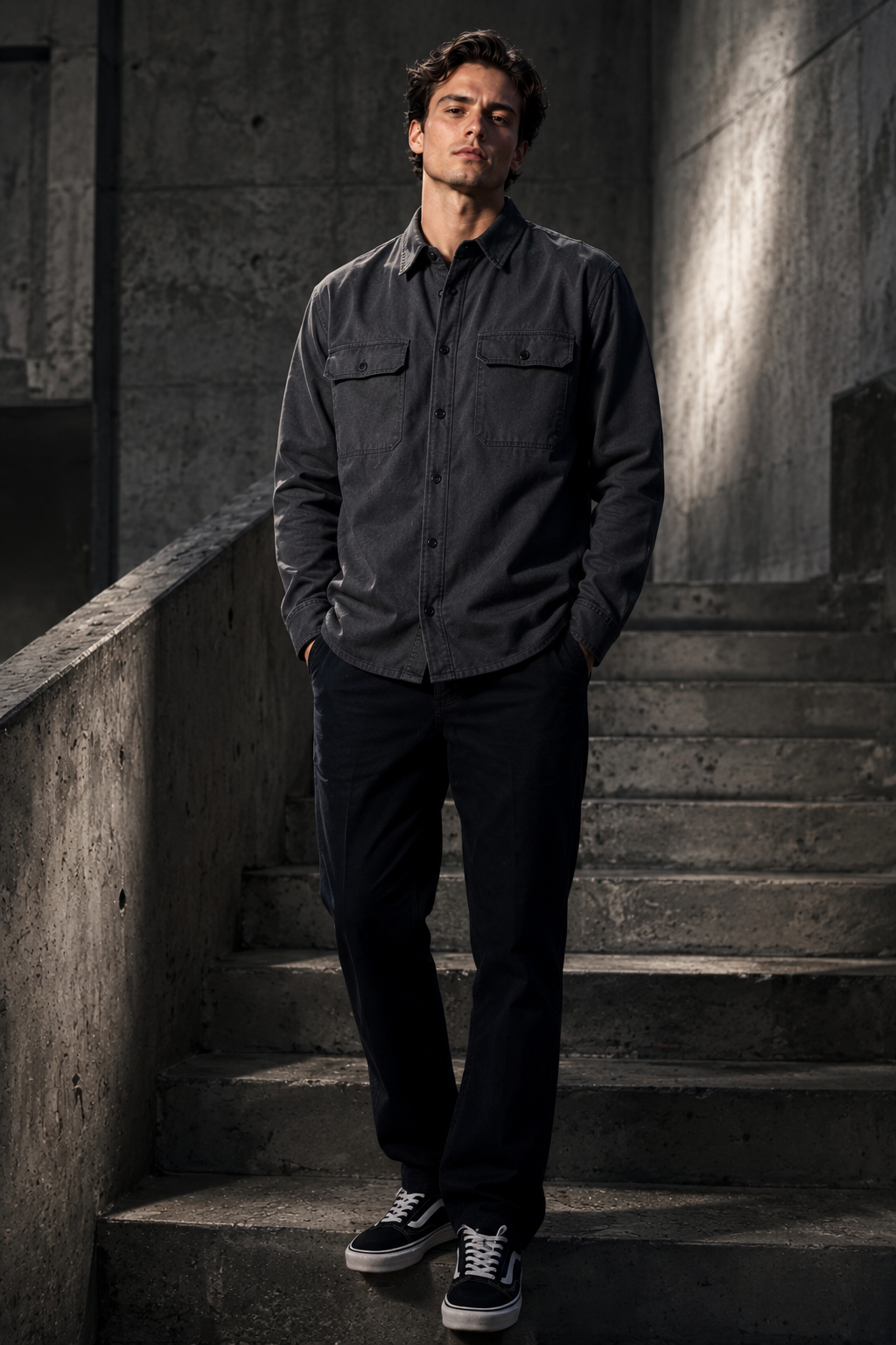 Slate 47 twill overshirt product hero