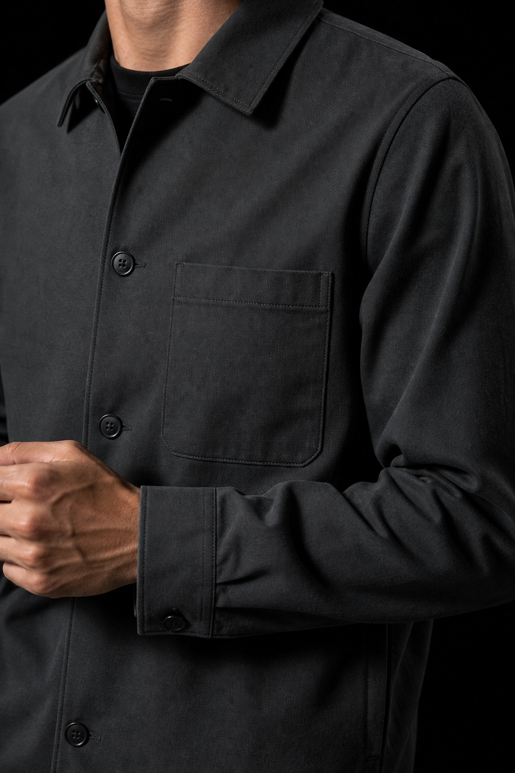 Windsor 62 twill overshirt fabric detail