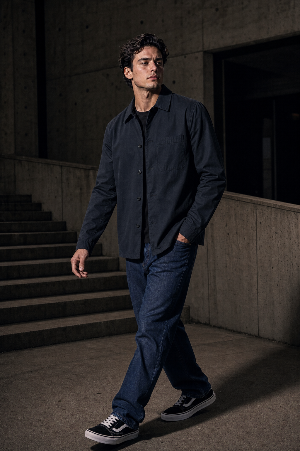 Windsor 72 twill overshirt side loadout angle