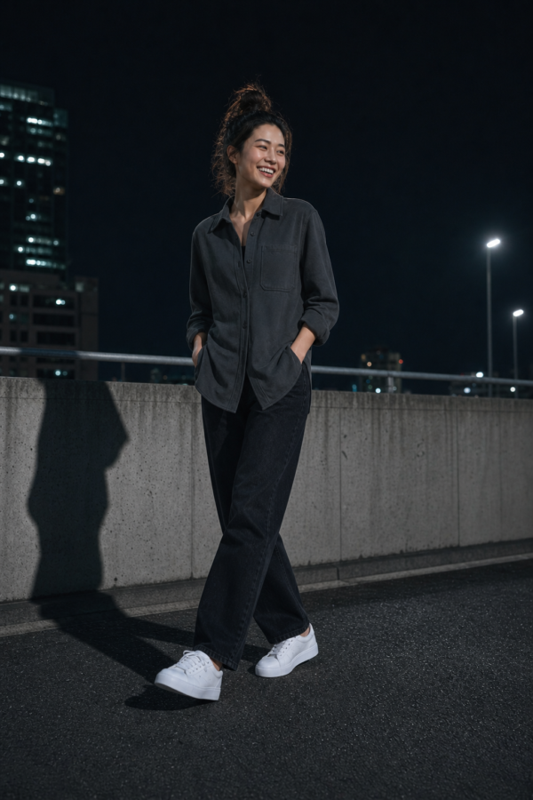 W10 Graphite Overshirt alternate angle
