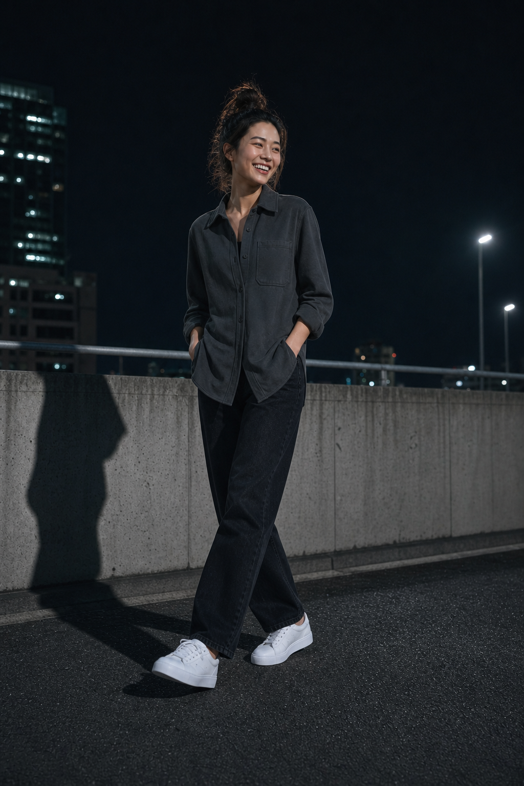 W10 Graphite Overshirt alternate angle