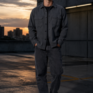 Slate 07 twill overshirt product hero