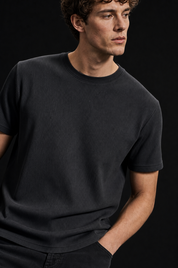 Windsor 08 rib tee fabric detail