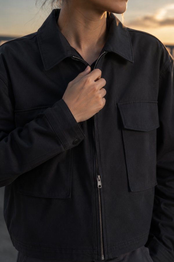Concrete 11 utility jacket fabric detail