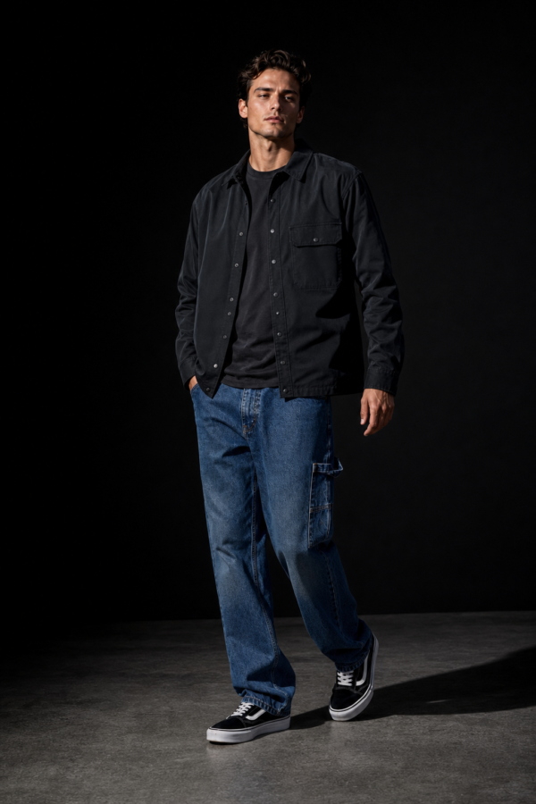 Windsor 12 twill overshirt alternate angle