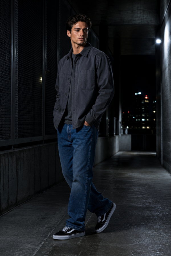 Slate 17 twill overshirt alternate angle