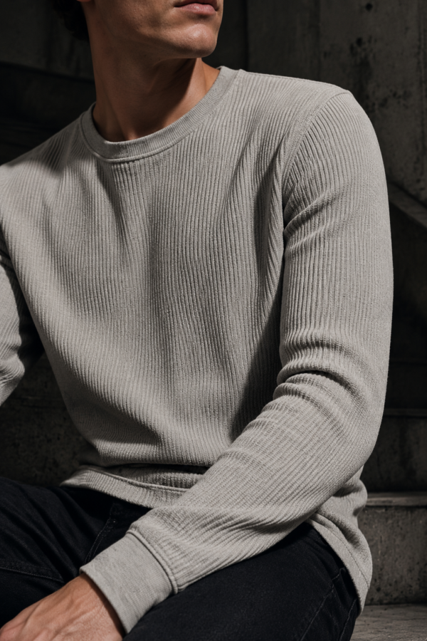 Windsor 18 rib tee fabric detail