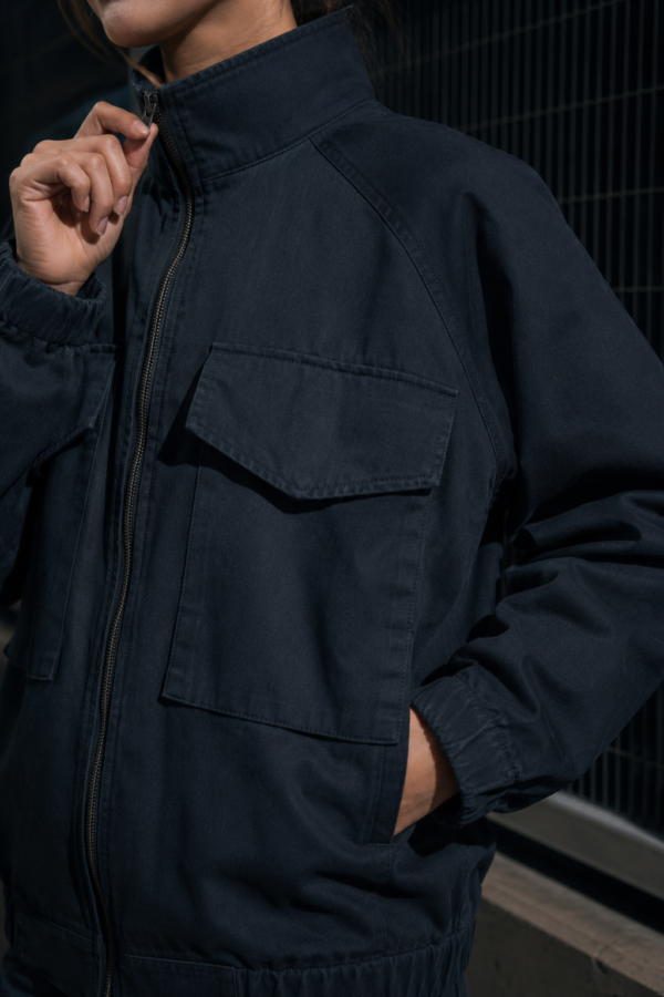 Concrete 21 utility jacket fabric detail