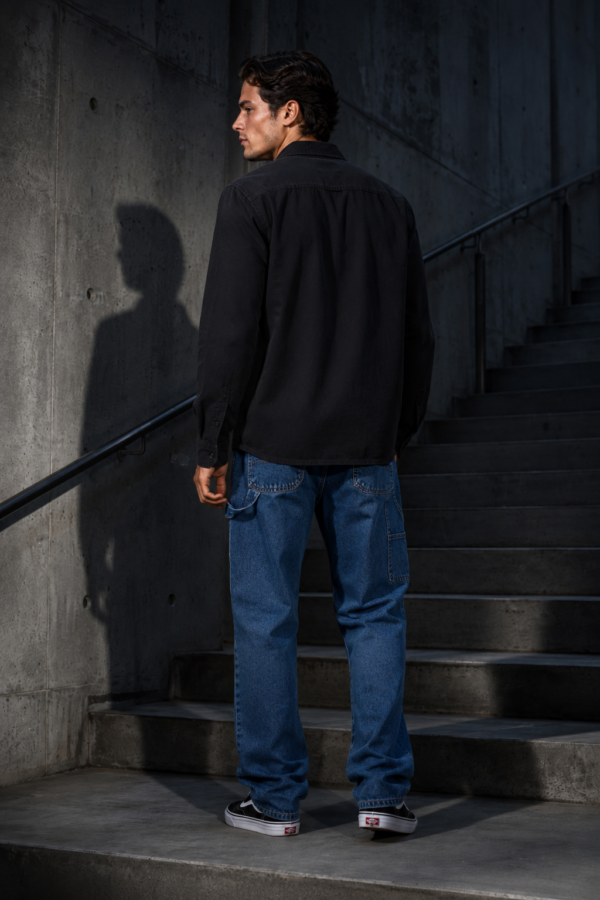Windsor 22 twill overshirt back or construction