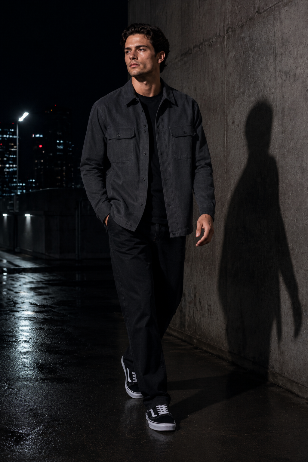 Slate 27 twill overshirt alternate angle