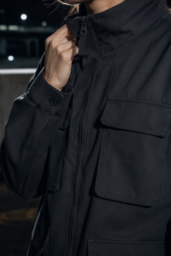 Concrete 31 utility jacket fabric detail