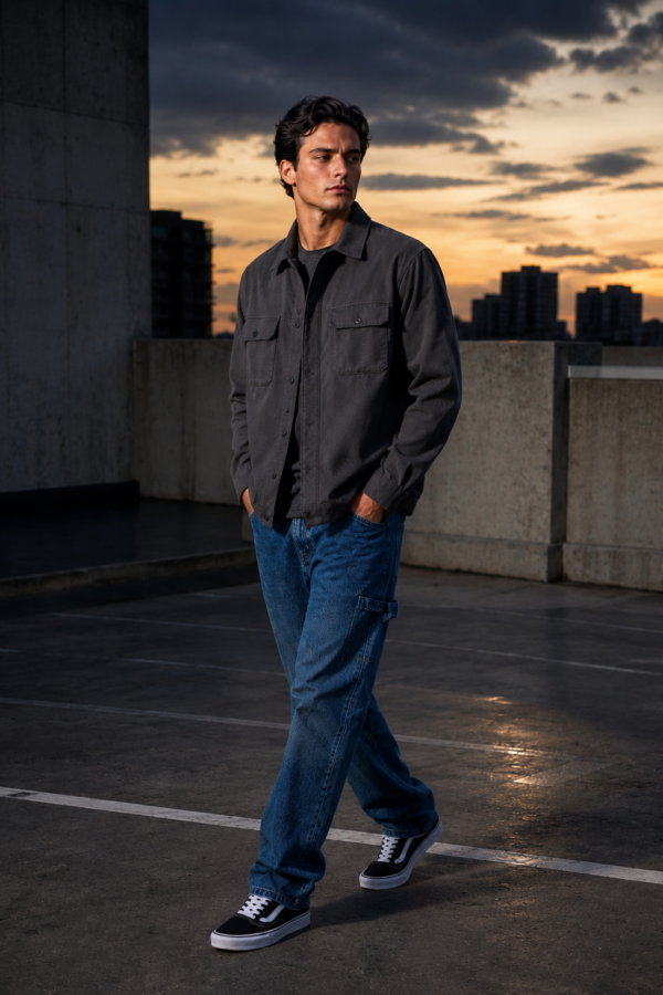 Windsor 32 twill overshirt alternate angle