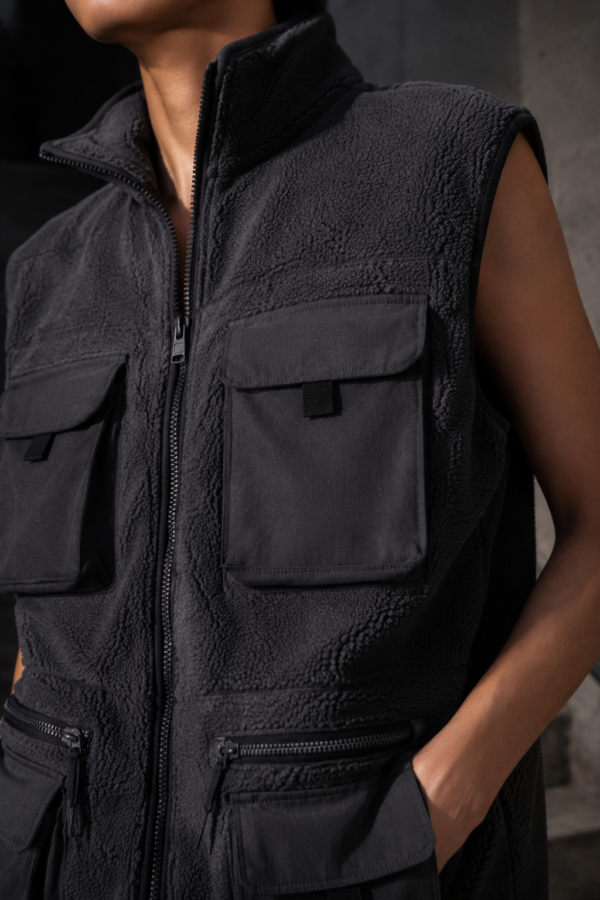 Grid 35 utility vest fabric detail