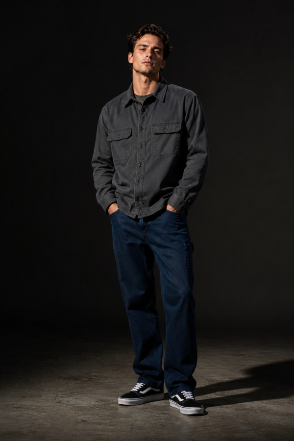 Slate 37 twill overshirt product hero