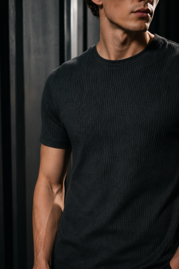 Windsor 38 rib tee fabric detail