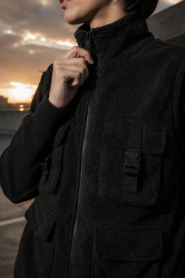 Grid 45 utility vest fabric detail