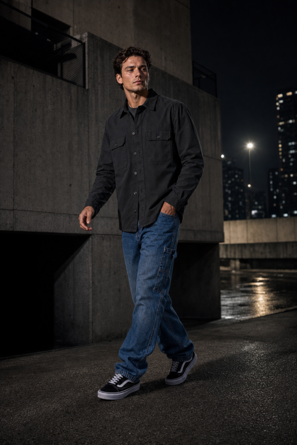 Windsor 52 twill overshirt alternate angle