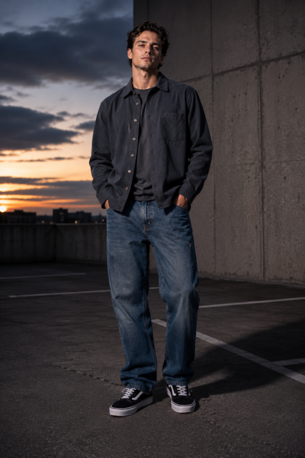 Slate 57 twill overshirt product hero