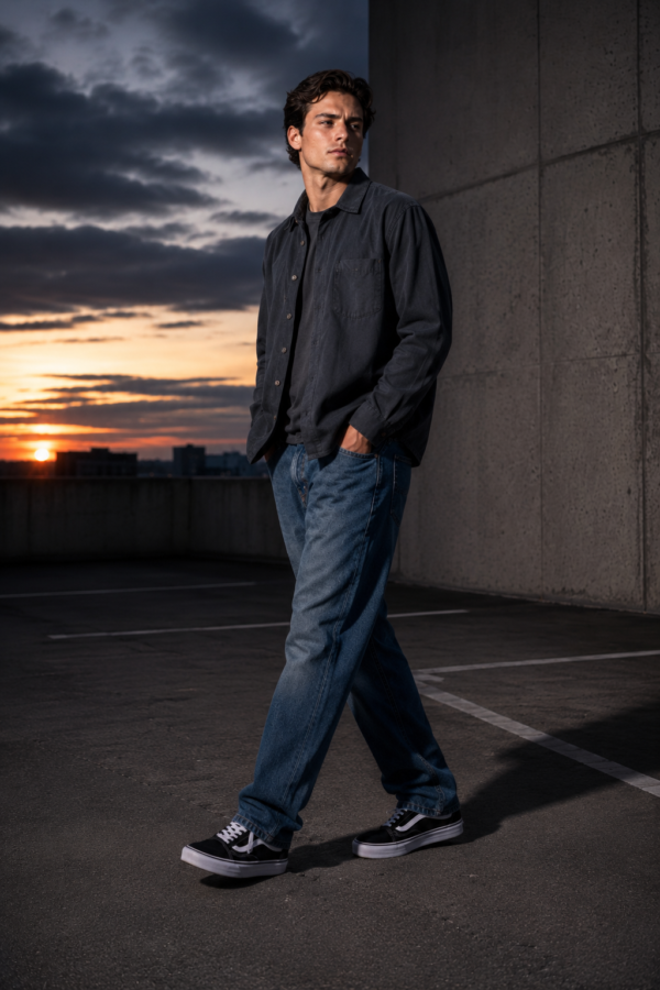 Slate 57 twill overshirt alternate angle