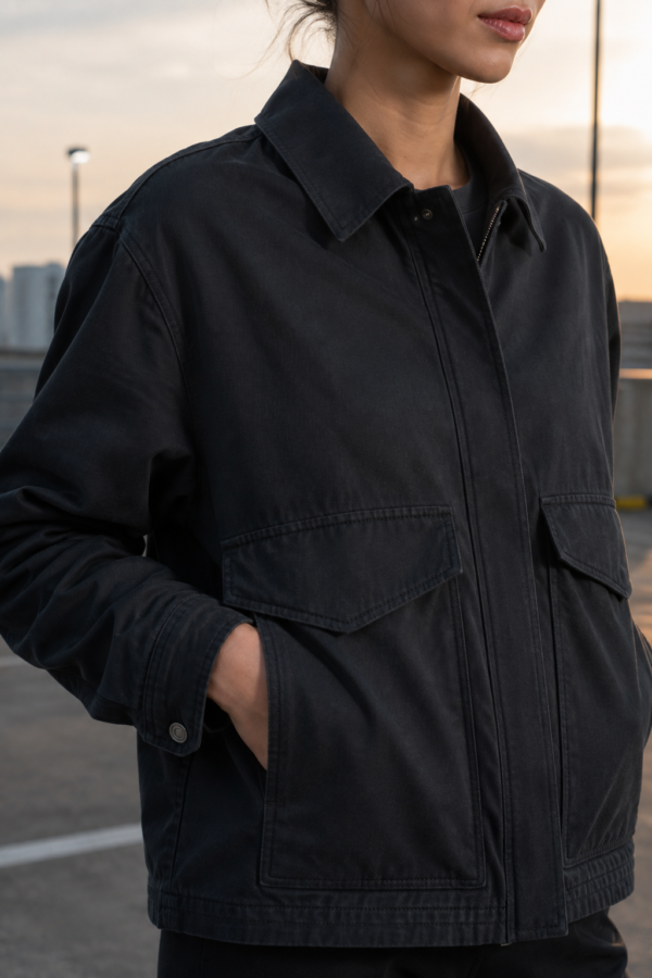 Concrete 61 utility jacket fabric detail