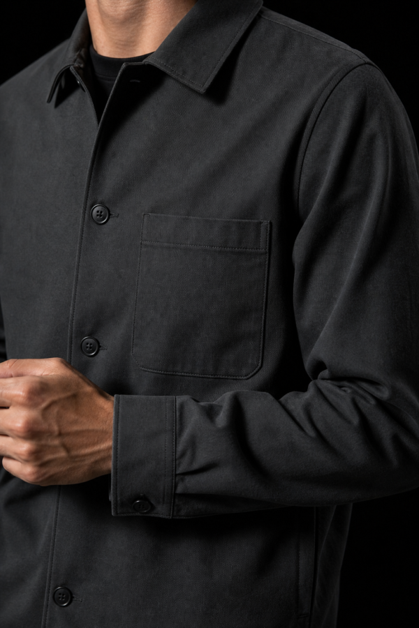 Windsor 62 twill overshirt fabric detail