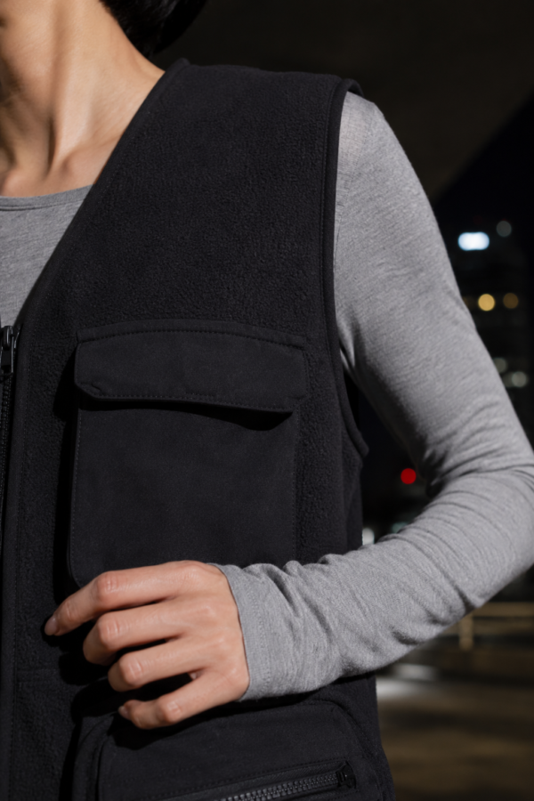 Grid 65 utility vest fabric detail