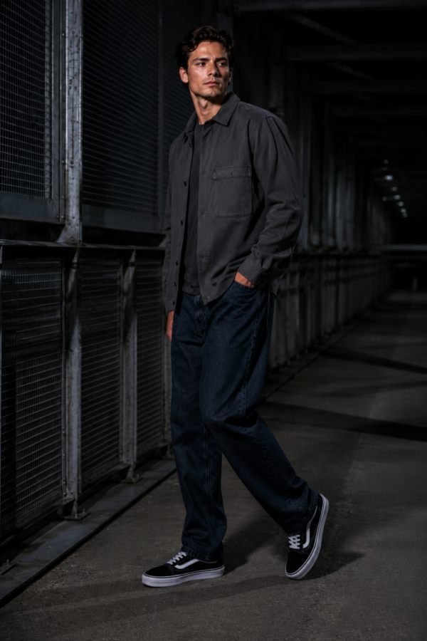Slate 67 twill overshirt alternate angle