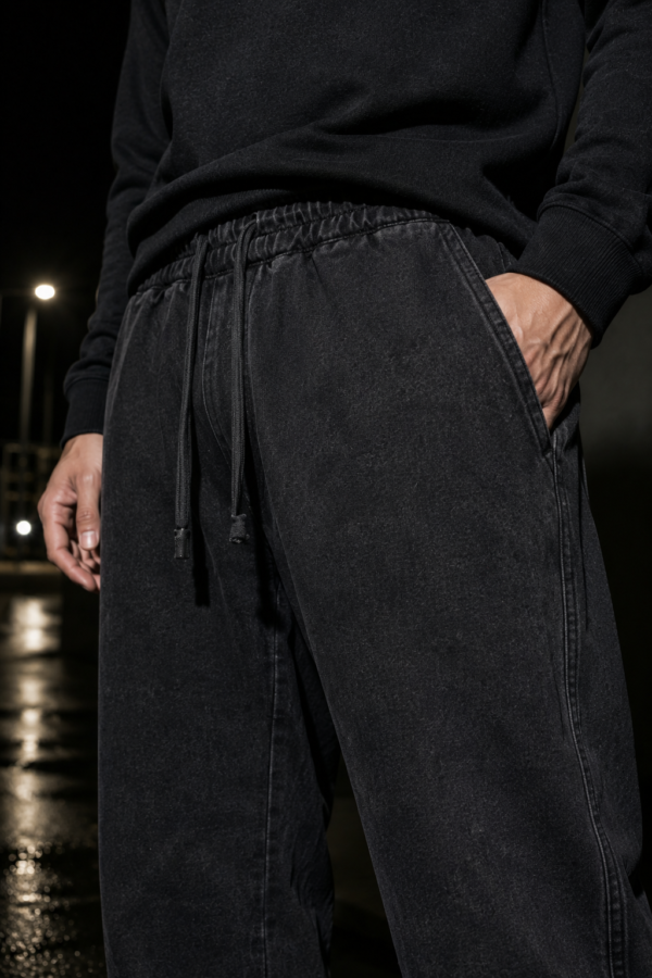 Blacktop 69 drawcord pant fabric detail