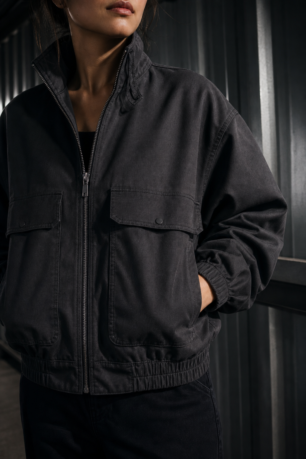Concrete 71 utility jacket fabric detail