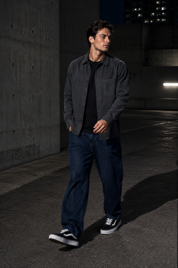 Slate 77 twill overshirt alternate angle