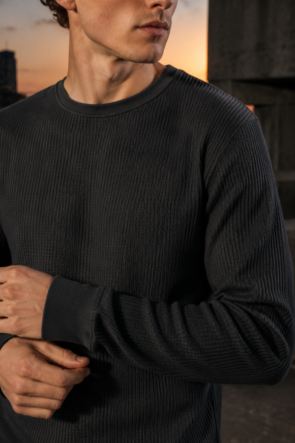 Windsor 78 rib tee fabric detail