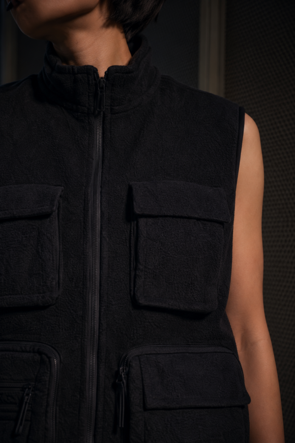 Night 80 utility vest fabric detail