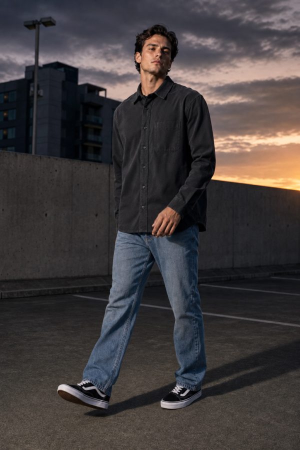 Windsor 82 twill overshirt alternate angle