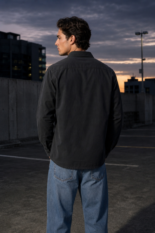 Windsor 82 twill overshirt back or construction