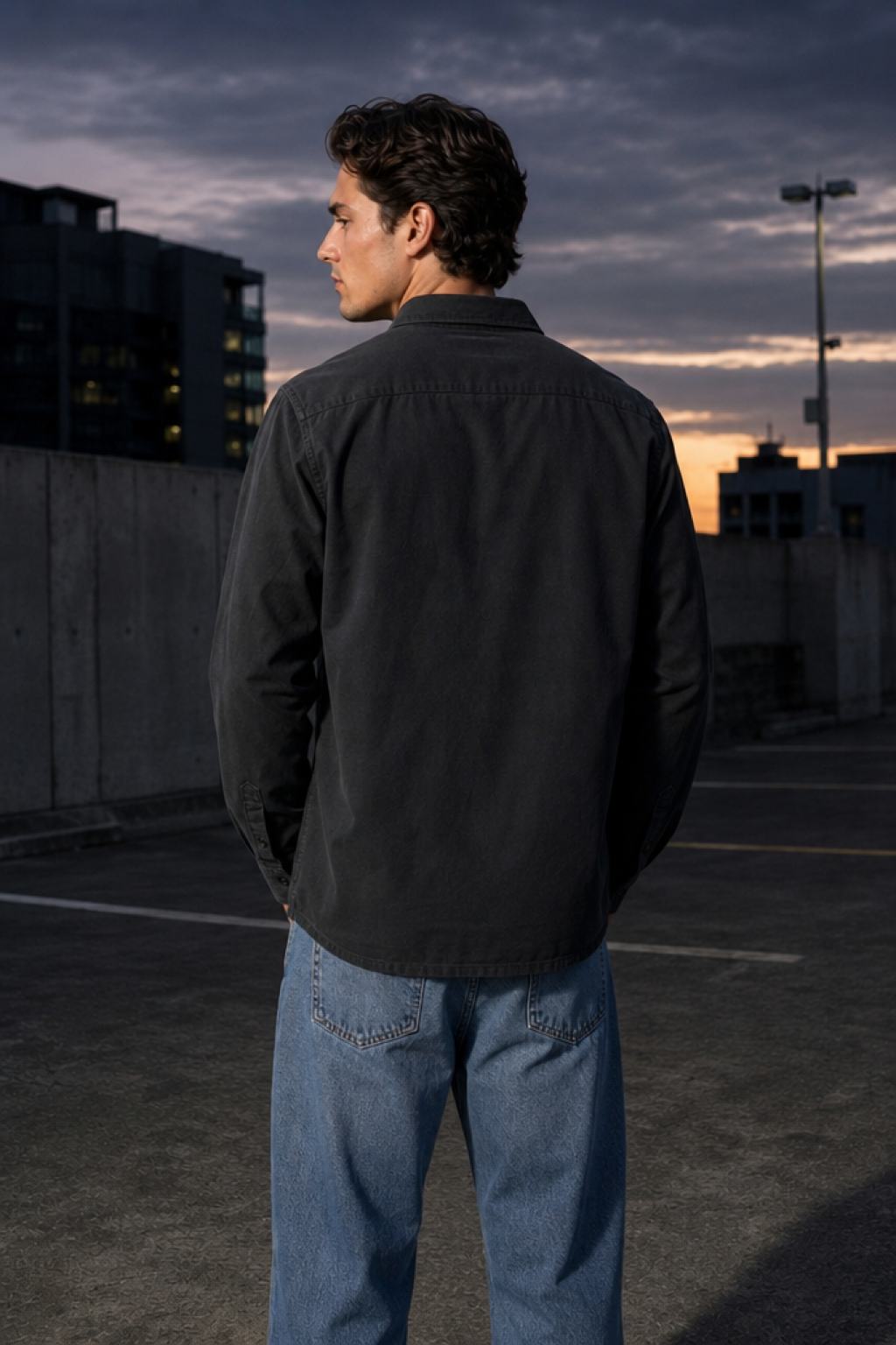 Windsor 82 twill overshirt back or construction