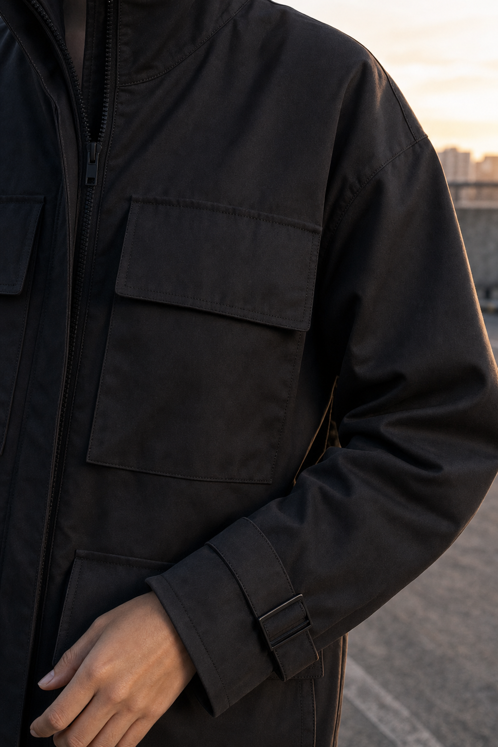 Signal 86 utility jacket fabric detail