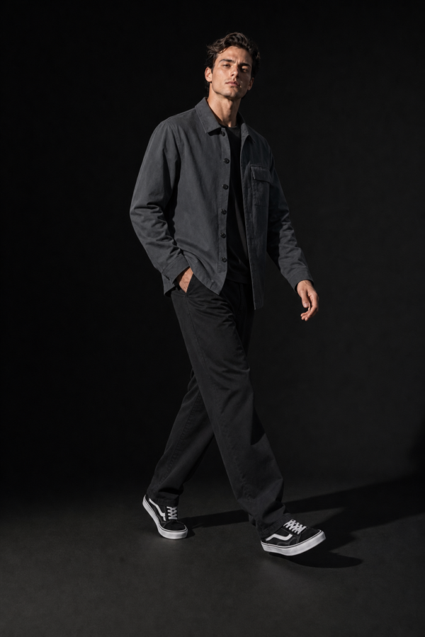 Slate 87 twill overshirt alternate angle
