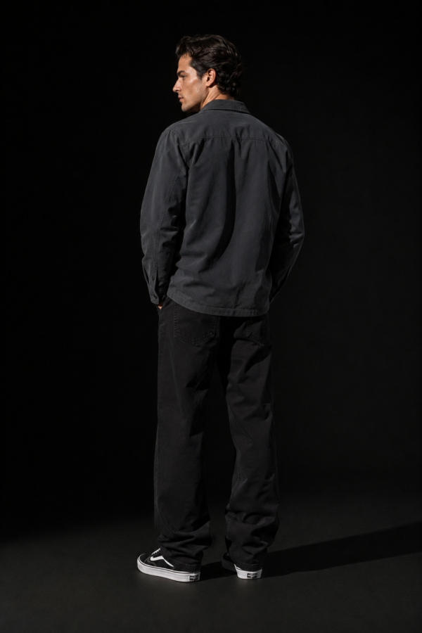 Slate 87 twill overshirt back or construction